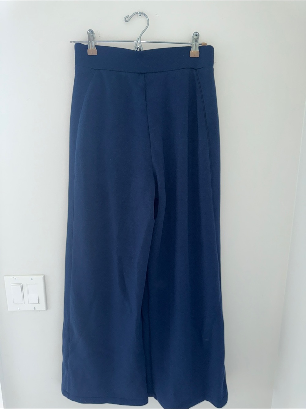 SPANX Navy Wide-Leg Pants with White Side Panels - Picture 4 of 4
